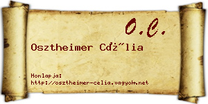 Osztheimer Célia névjegykártya
